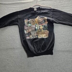 Vintage MGM Mirage Las Vegas Souvenir Sweatshirt Black Crewneck Graphic‎ Small